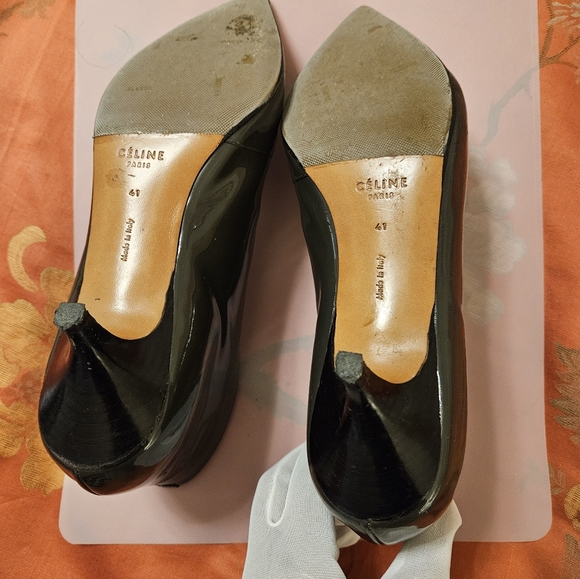 Celine Gray Patent Leather Ankle Boots - EU 41/US 10 - Picture 6 of 8